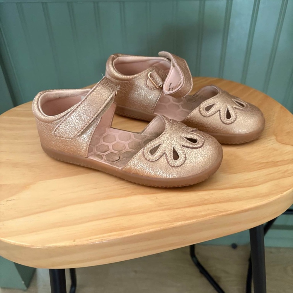 Livie & Luca Petal Gold Kids Dress Shoes